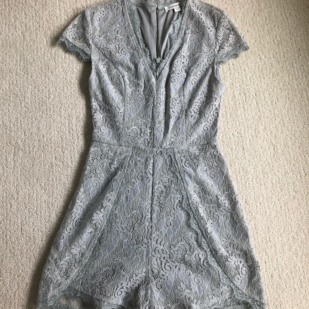 grey lace romper